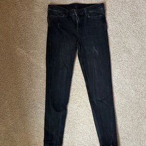 All Saints Dark Charcoal  Mast Twisted Skinny Jeans
